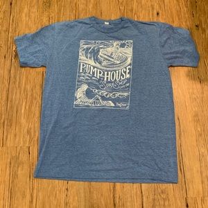 Light blue Pump House Surf Shop T-Shirt. size XL